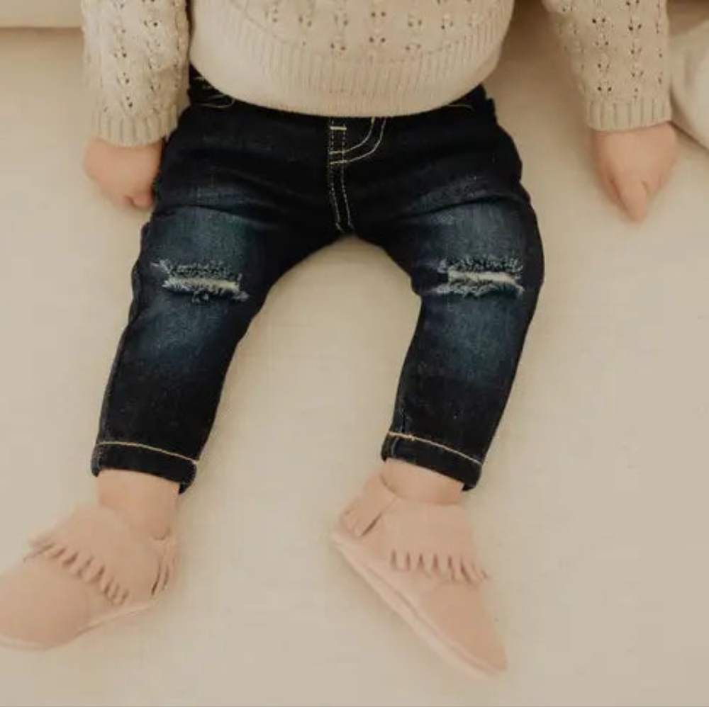 Stylish Kids Distressed Dark Wash Denim Jeans